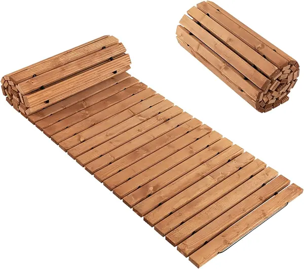 245 cm Rollweg Holzweg Gartenweg, Ausrollbarer…
