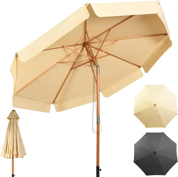 3 m Sonnenschirm für den Außenbereich, 2 in 1, neigbar…