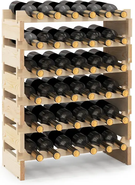 36 Flaschen Weinregal, Flaschenregal Massivholz…