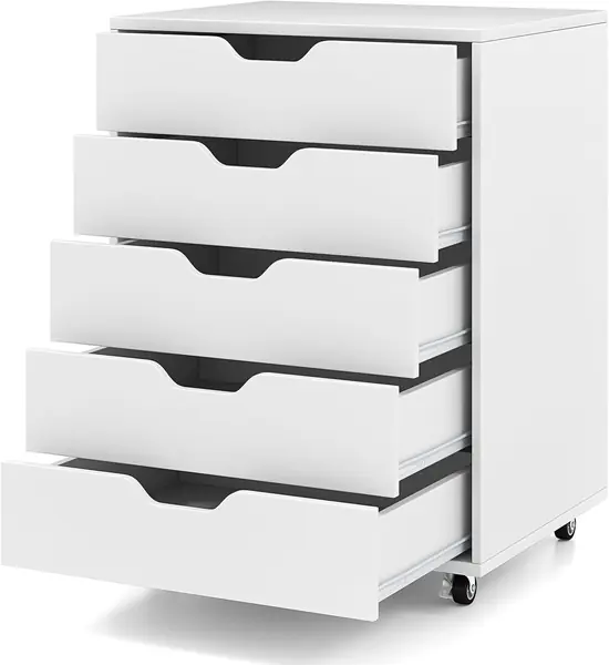 Aktenschrank auf Rollen, Rollcontainer mit Schubladen…