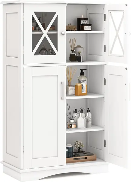 Badezimmerschrank, Badschrank Badmöbel Holz…
