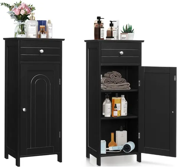 Badezimmerschrank Badschrank mit Schublade & 3…