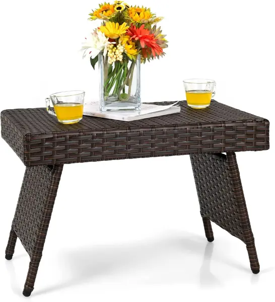 Balkontisch klappbar Polyrattan, Klapptisch, Gartentisch…