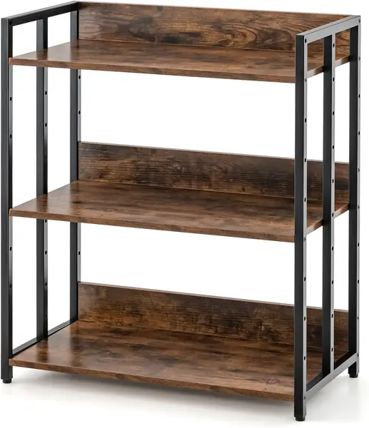 Bücherregal Industrial, Standregal 3 verstellbaren Ebenen…