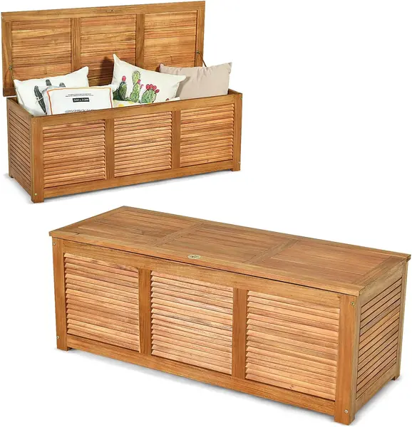 Gartenbox Holz Auflagenbox Gartentruhe Kissenbox Holzbox…