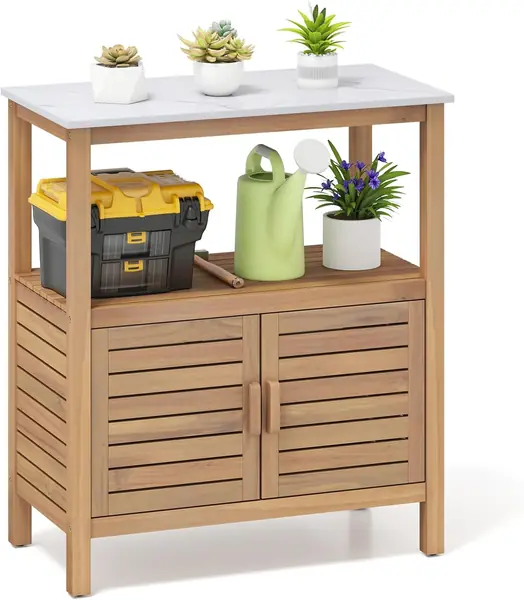 Gartenschrank aus Akazienholz, Outdoor…