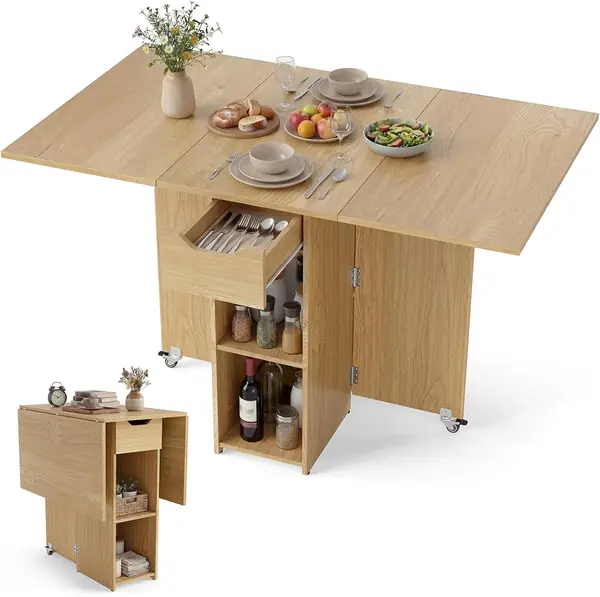 Klapptisch Küche, Klappbarer Esstisch Klein, Mobiler…