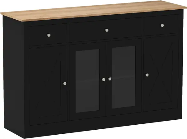 Küchenschrank mit Arbeitsplatte, Sideboard mit Schubladen…