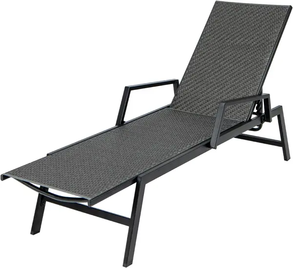 Rattan Gartenliege, Liegestuhl für den Außenbereich…
