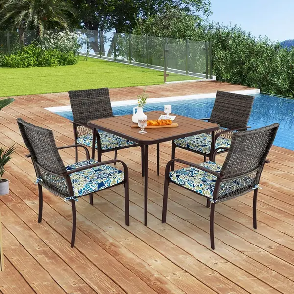 Rattan Gartenmöbel Set, Garten Sitzgruppe Outdoor für 4…