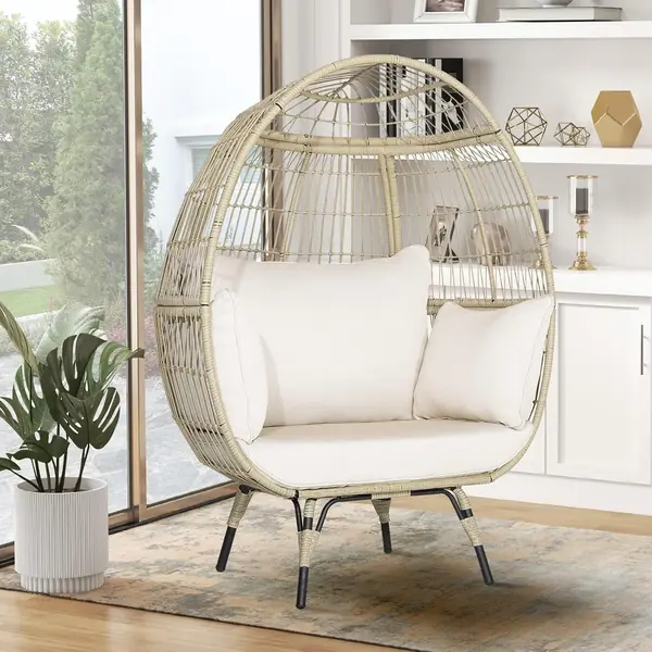 Rattan Loungesessel Outdoor, Papasansessel Korbsessel in…