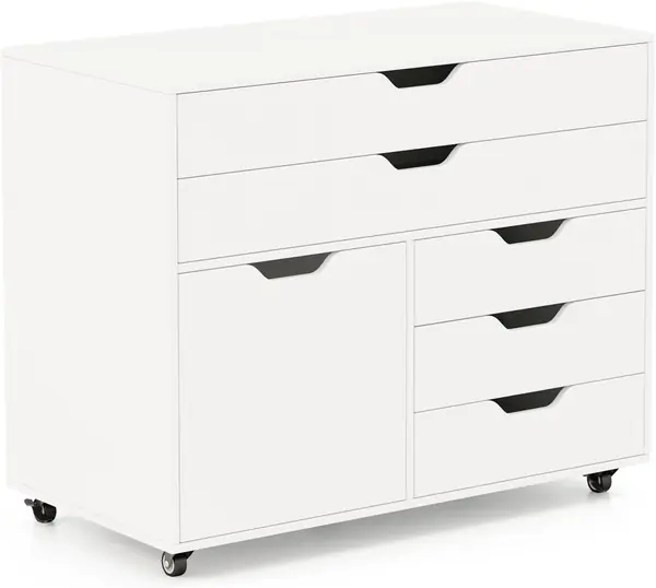 Rollcontainer mit 5 Schubladen & 1 Schrank, mobiler…