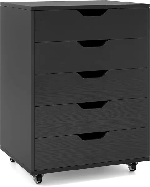 Rollcontainer mit 5 Schubladen, Aktenschrank mit Rollen…